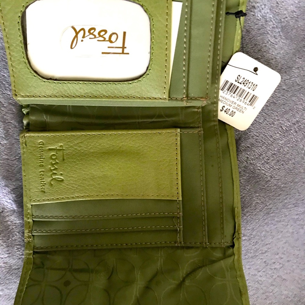 Green Fossil wallet